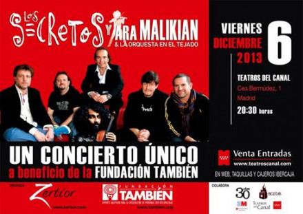 Los Secretos, Ara Malikian y la Orquesta en el Tejado,  juntos por la “Fundación También”